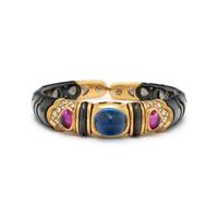 MARINA B., DIAMOND, MULTIGEM, AND ENAMEL CUFF BRACELET