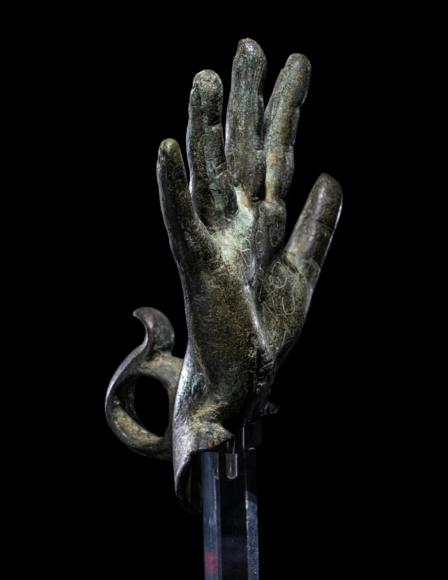 A Roman Bronze Hand with Greek Inscription