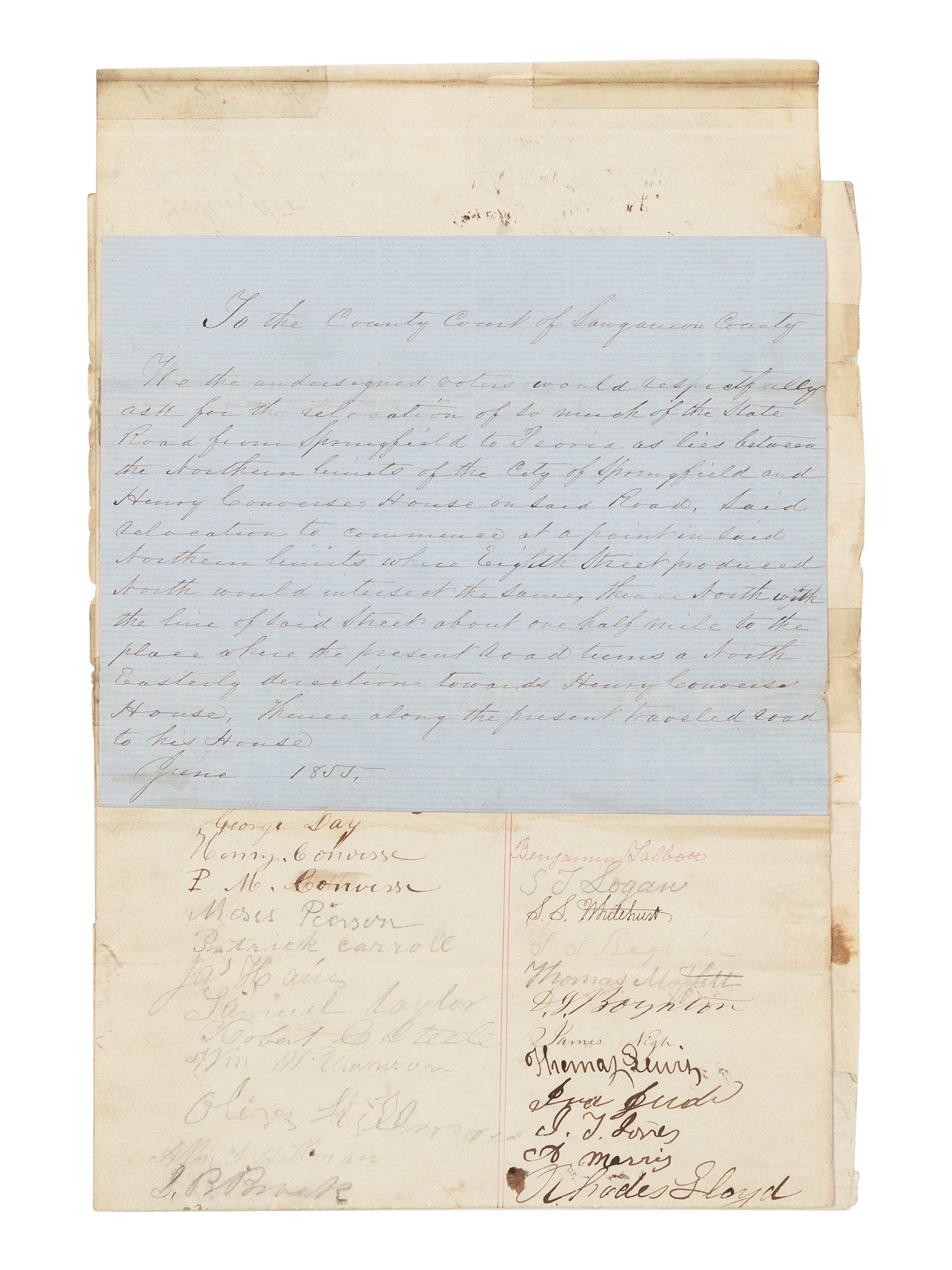 [Presidential] Lincoln, Abraham. Manuscript Document, signed