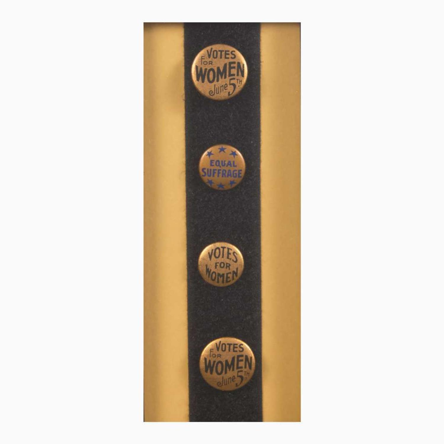 [Americana] [Women's Suffrage] Group of 6 Women's Suffrage Rally Items