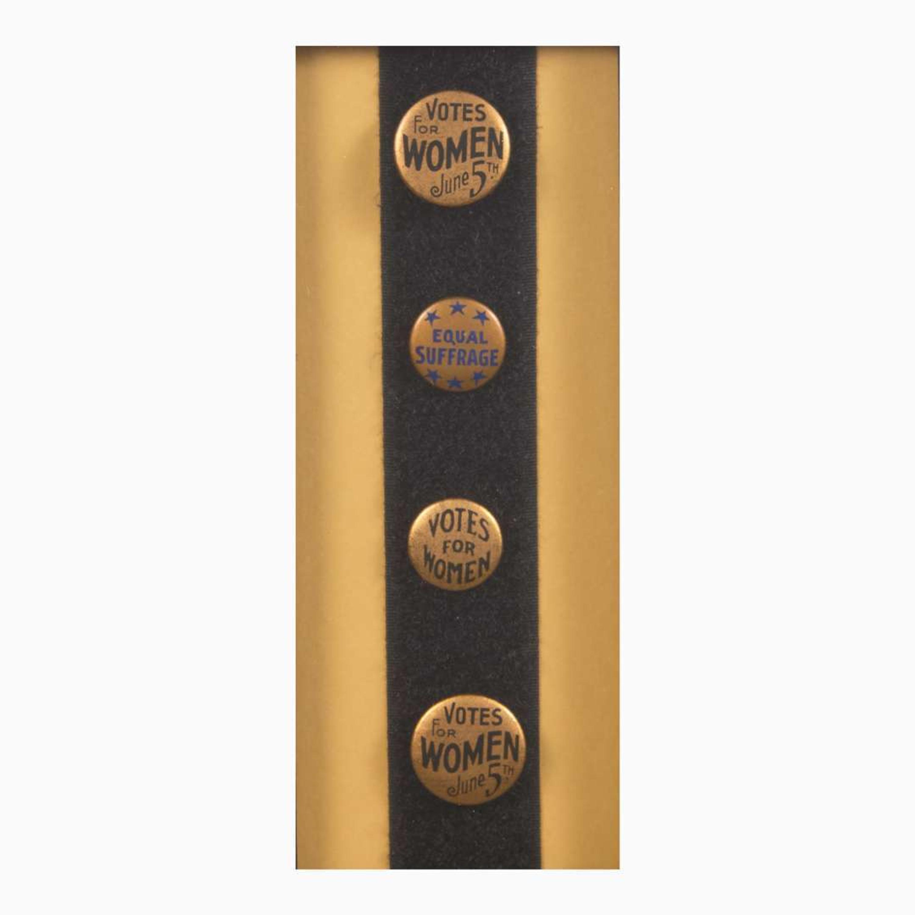 [Americana] [Women's Suffrage] Group of 6 Women's Suffrage Rally Items