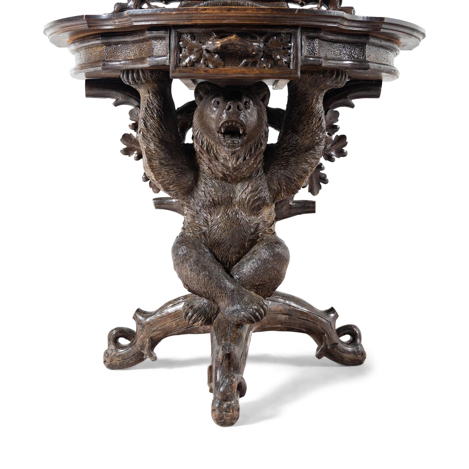 A Black Forest Carved Dressing Table