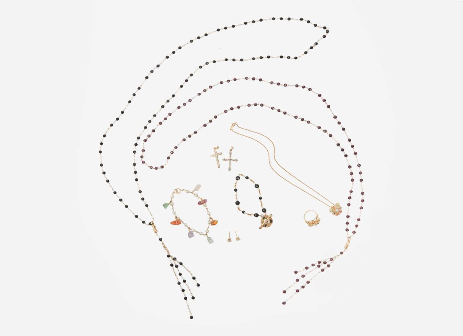 A Miscellaneous Collection of Gold and Gemstone Jewelry