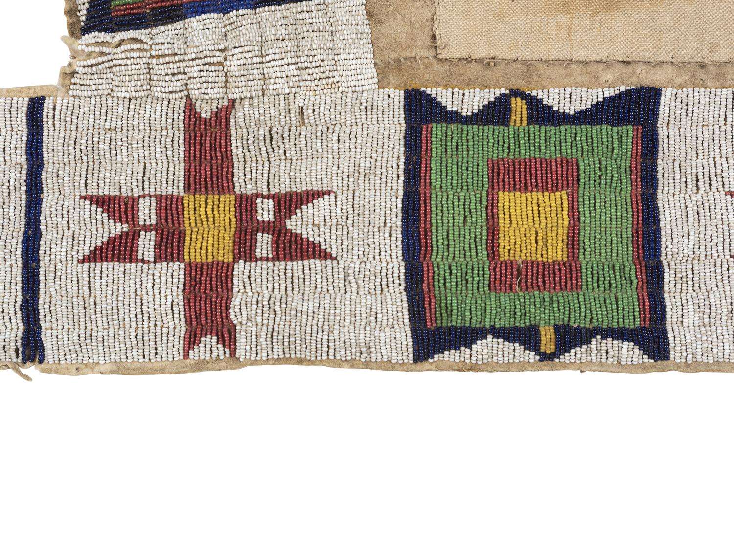 Sioux Beaded Hide Saddle Blanket