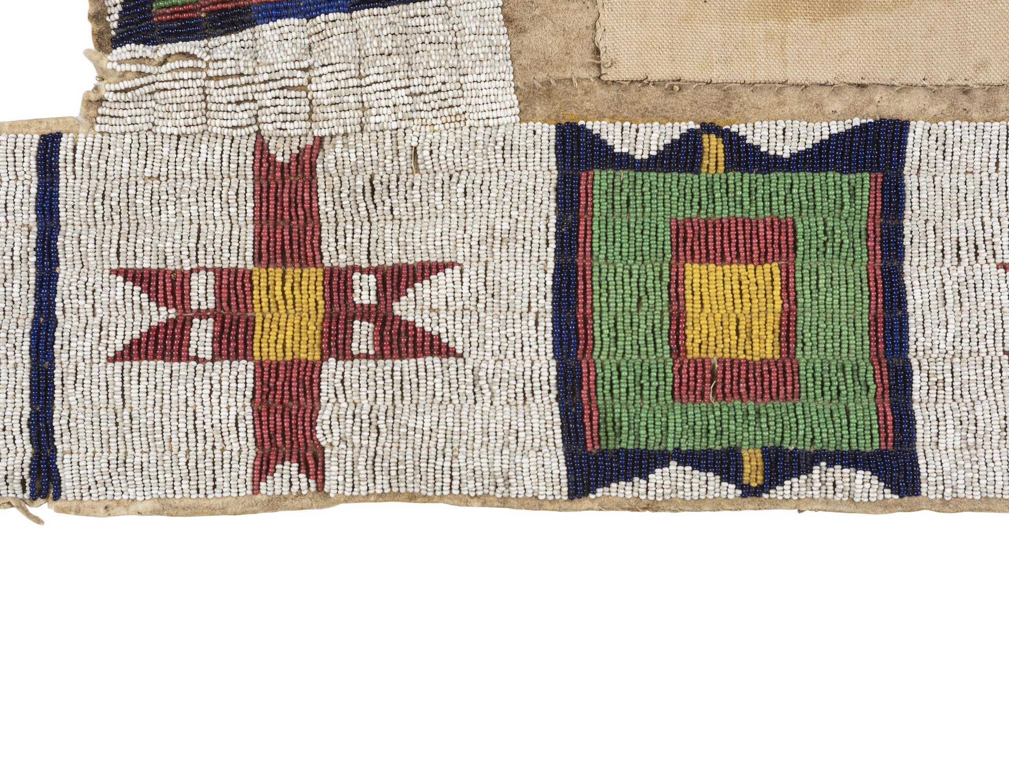 Sioux Beaded Hide Saddle Blanket