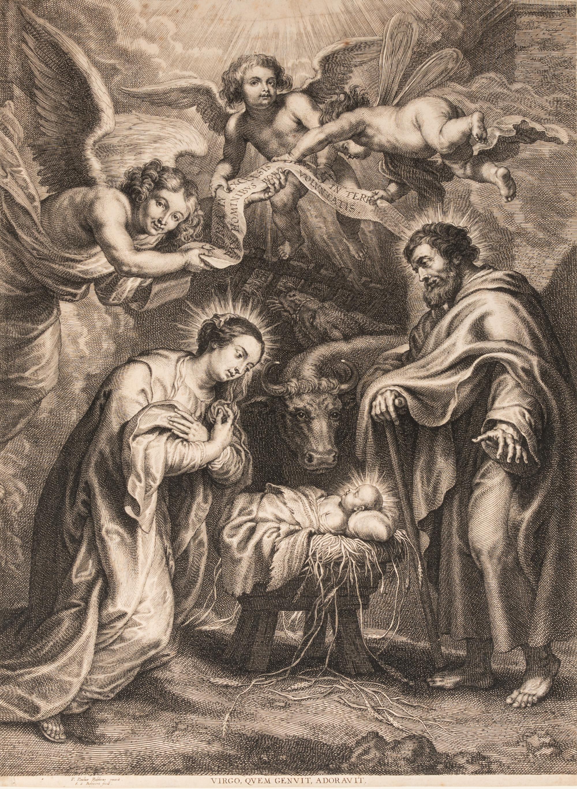 After Peter Paul Rubens, (Flemish, 1577-1640), A group of five works: Virgo quem genuit and Adoravit by Schelte A. Bolswert (Dutch, 158