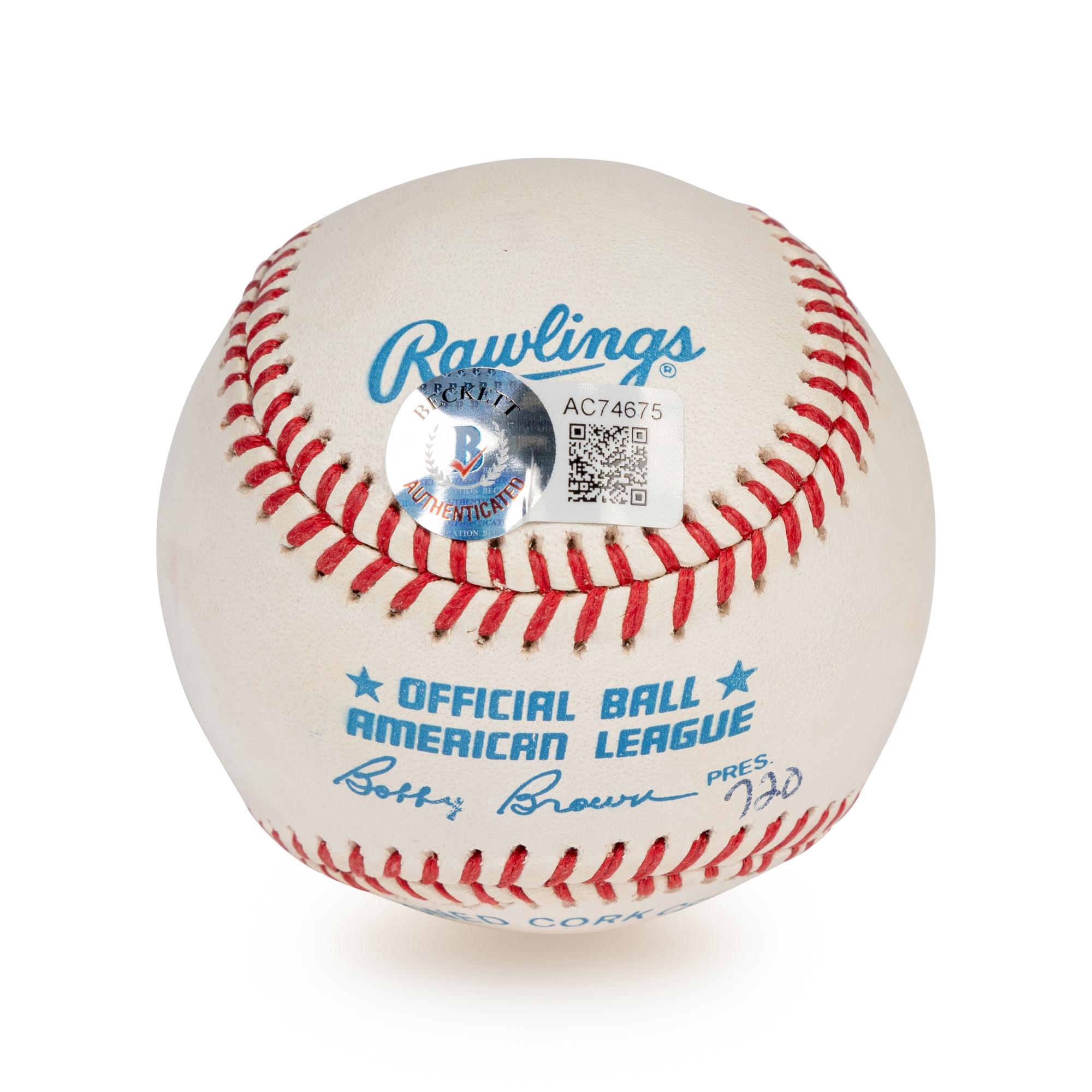 A Ted Williams SIngle Signed Autograph Baseball (Beckett Authentication Services Letter),