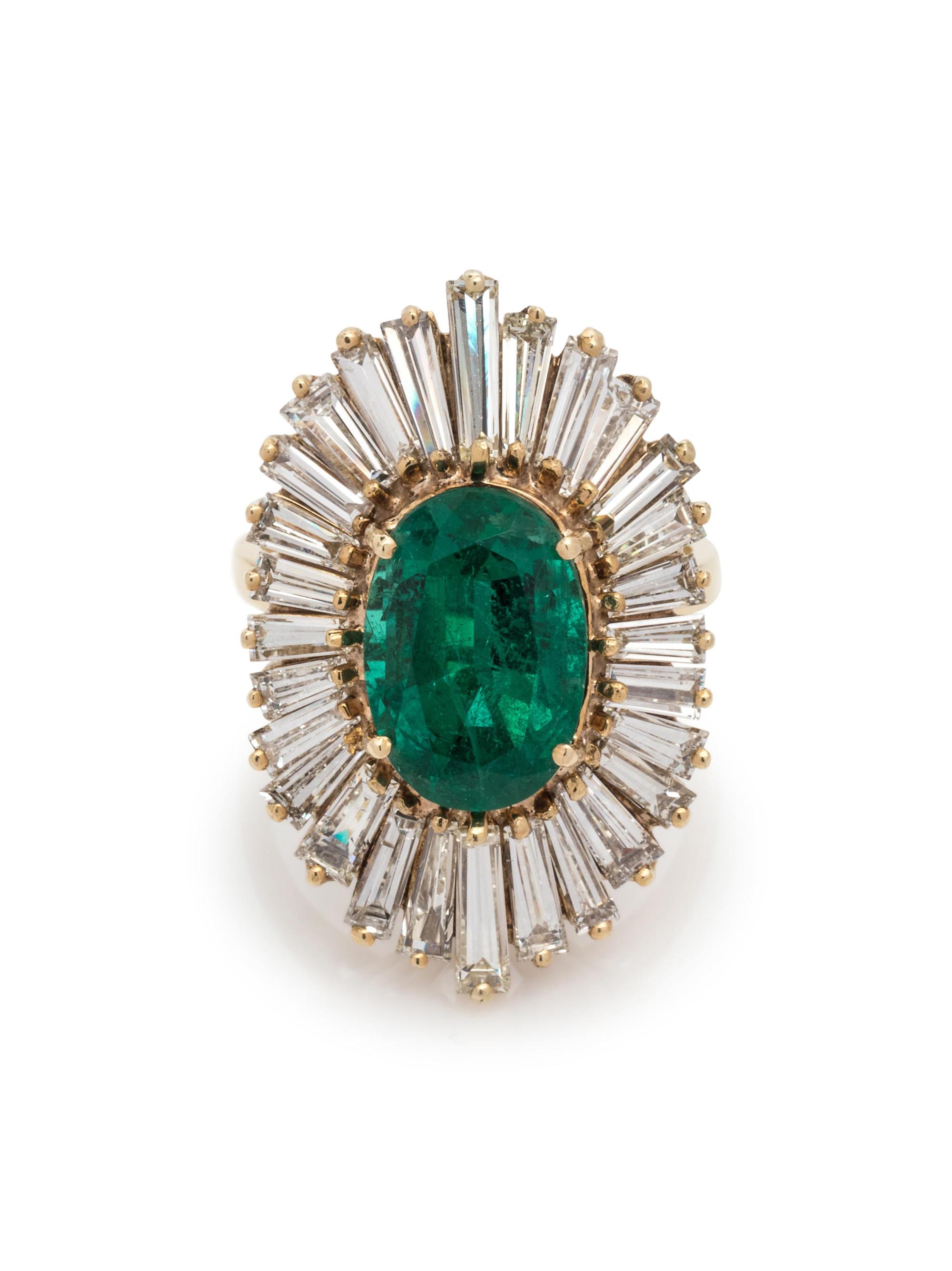 Emerald and Diamond Ring