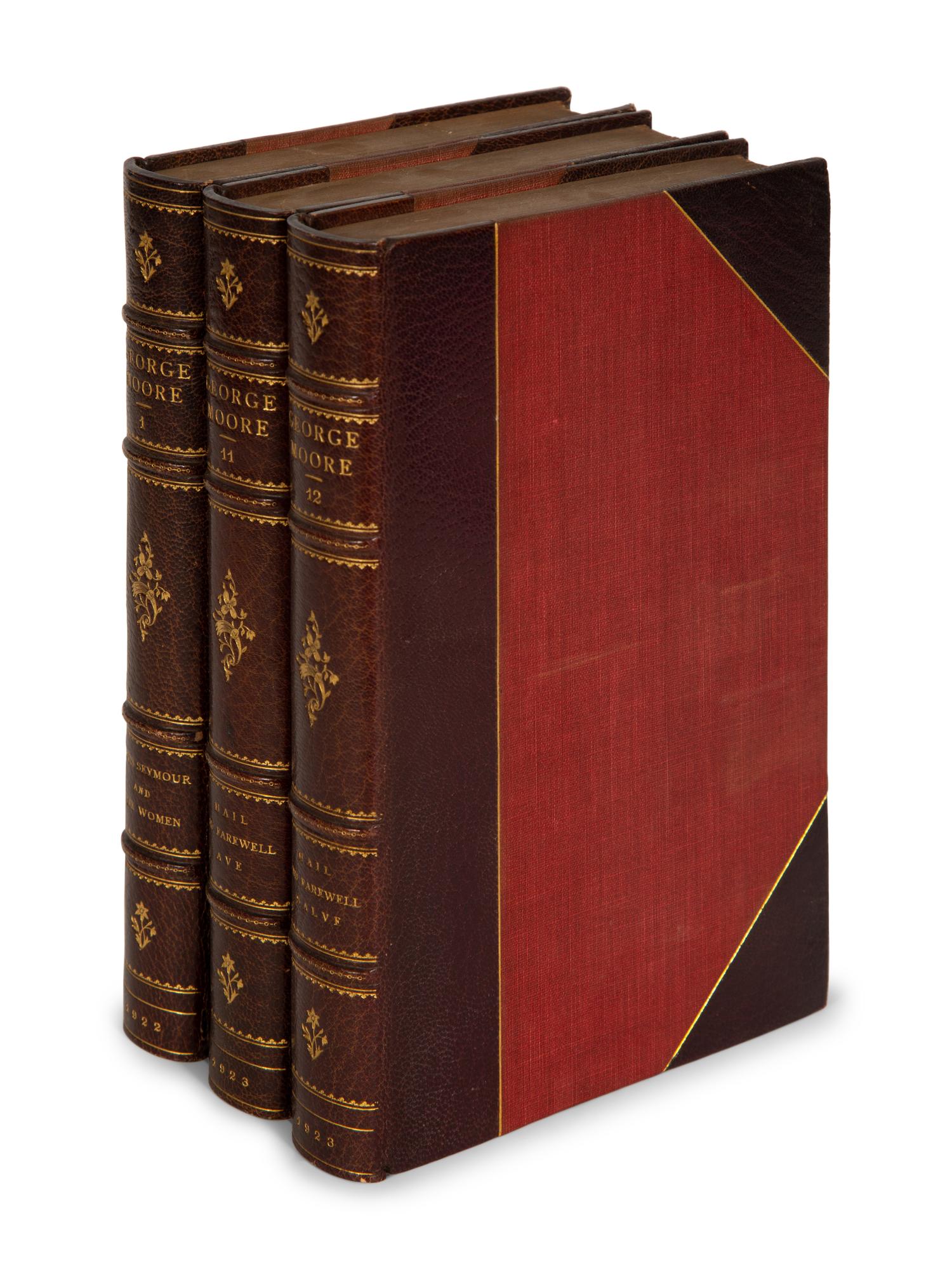 BINDINGS: The Collected Works of George Moore , The Carra Edition, 21 Volumes