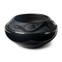 Maria and Santana Martinez (San Ildefonso, 1887-1980 / 1909-2002) — Blackware Pottery Bowl, with Avanyu 1943-1956