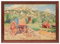 Italian Mountain Village with Carts
