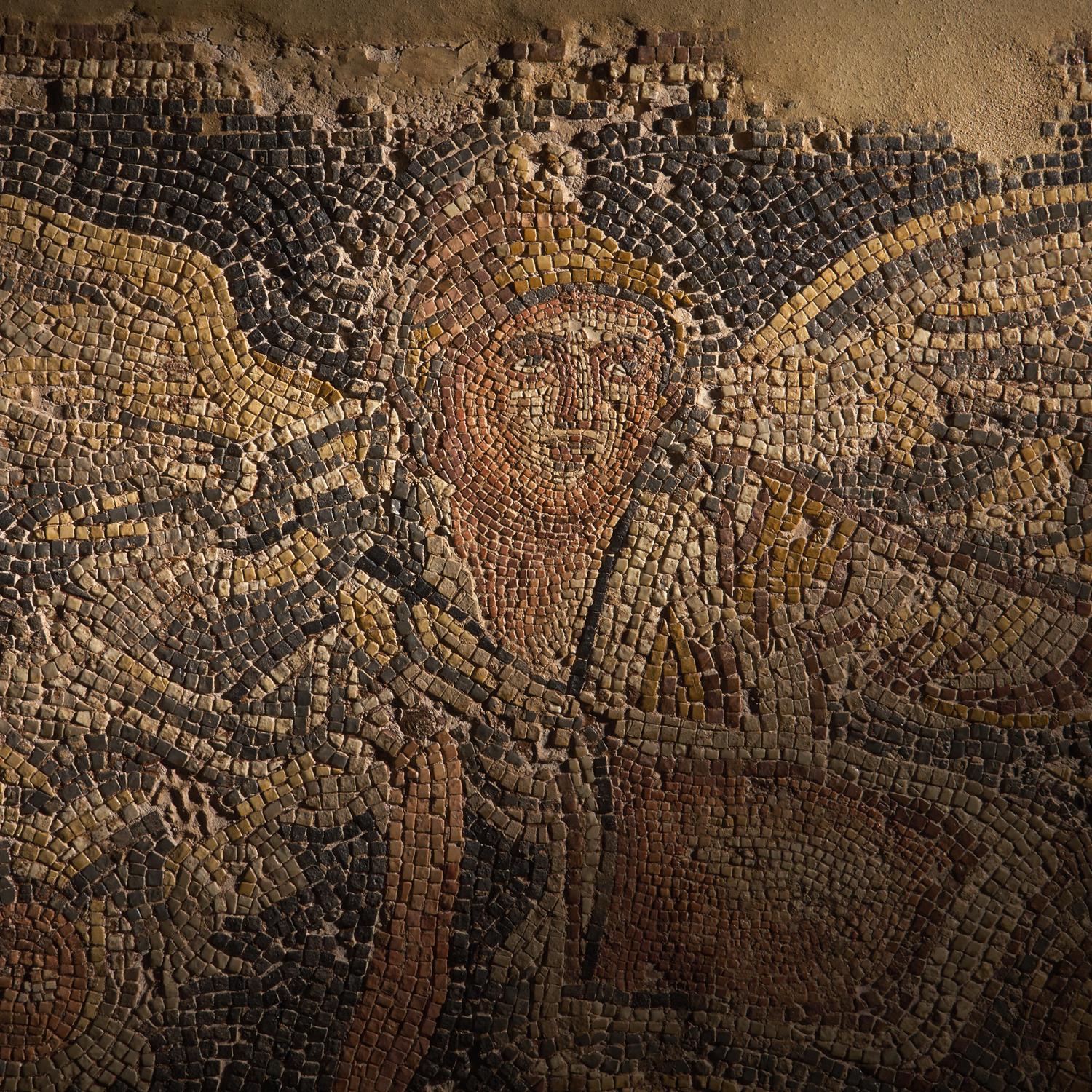 A Roman Style Mosaic Panel with Ganymede
