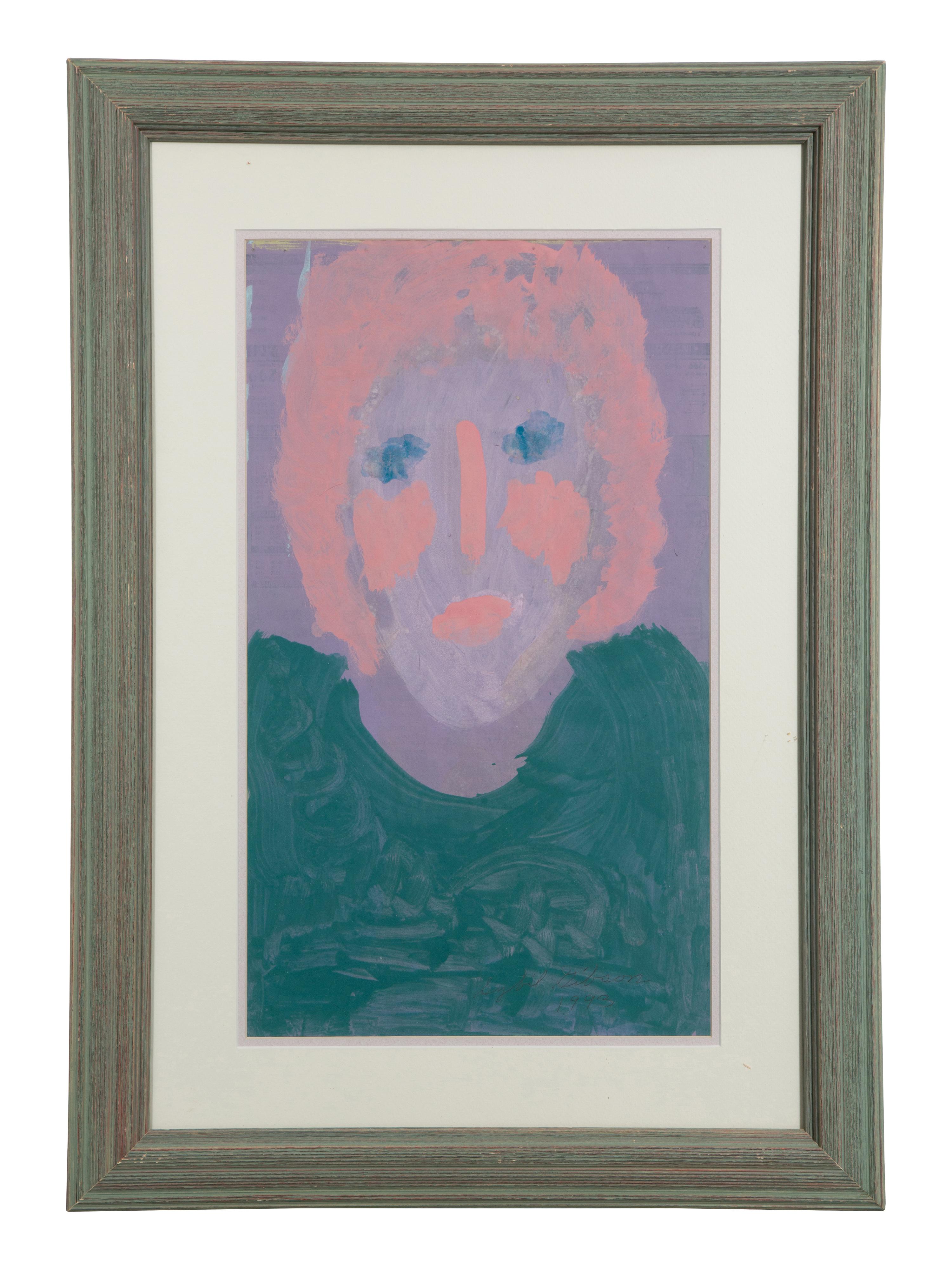 Self-portrait in Pink and Green