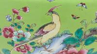 A Chinese Export Apple Green Ground Famille Rose Porcelain Jardiniere