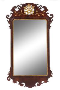 A Chippendale Parcel Gilt Mahogany Mirror