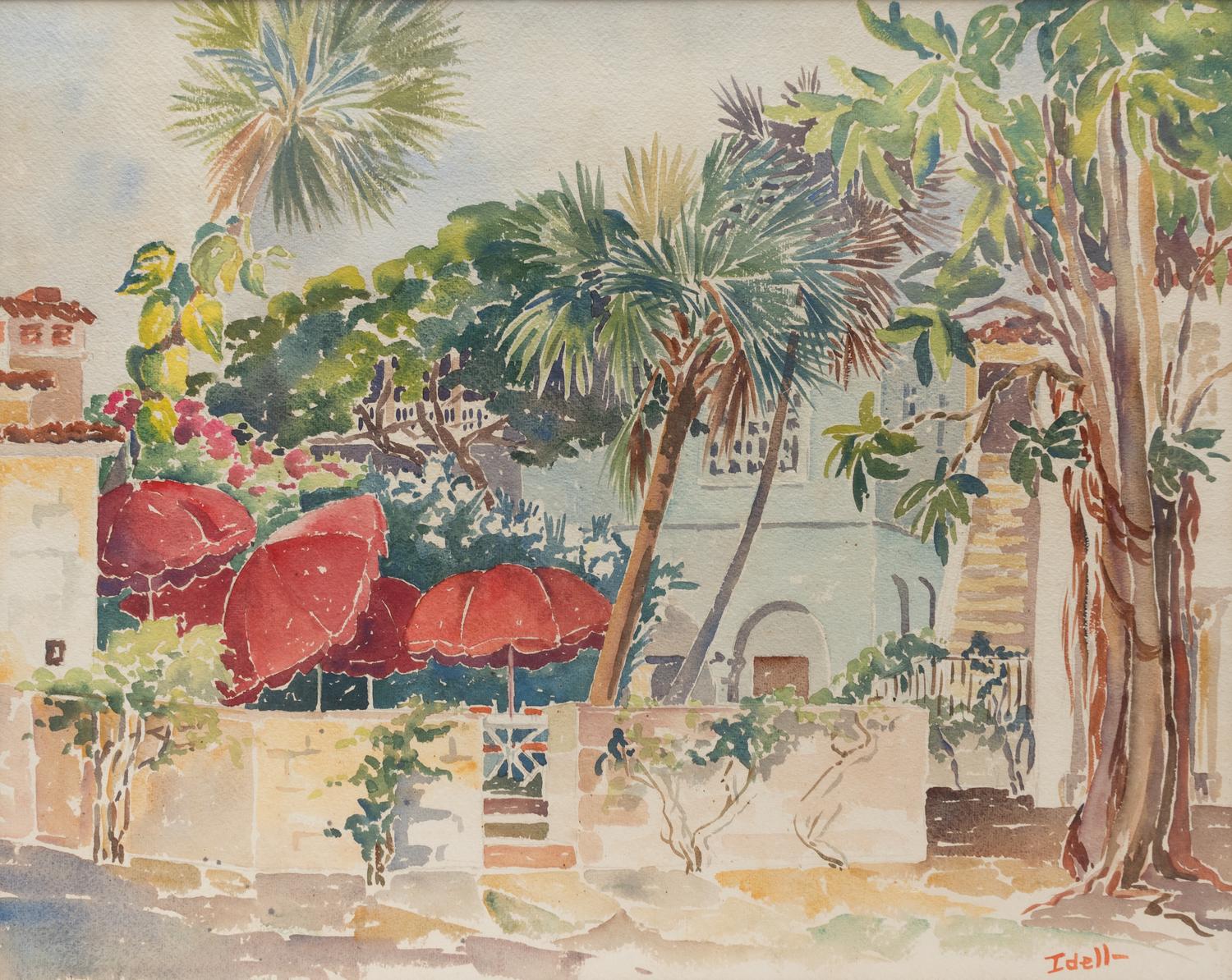 Idell,(American, 20th Century),Two Bahama Views,watercolor, each signed.