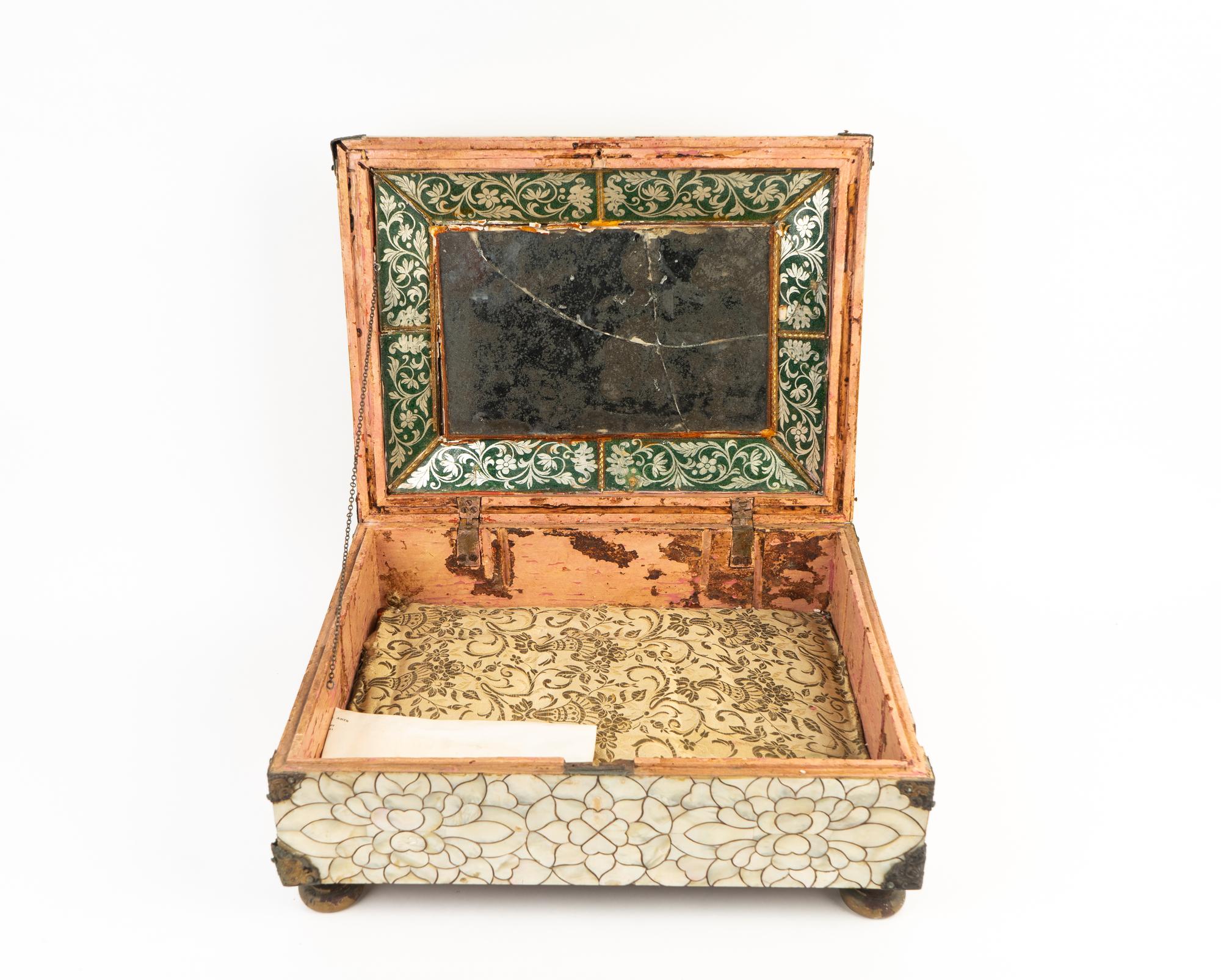 An Indian Mother-of-Pearl Veneered Casket