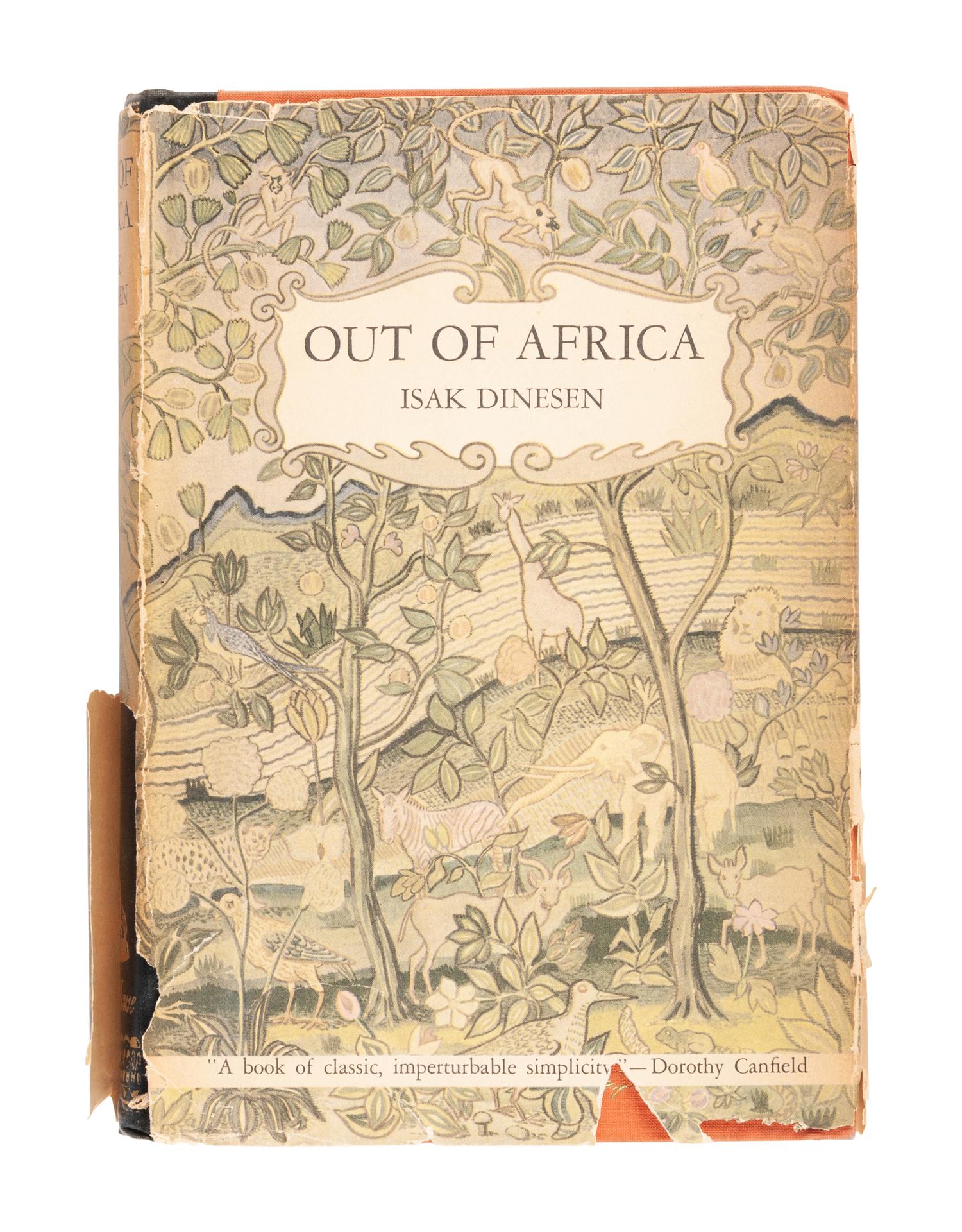 DINESEN, Isak [Karen Blixen] (1885-1962). Out of Africa. New York: Random House, 1938.