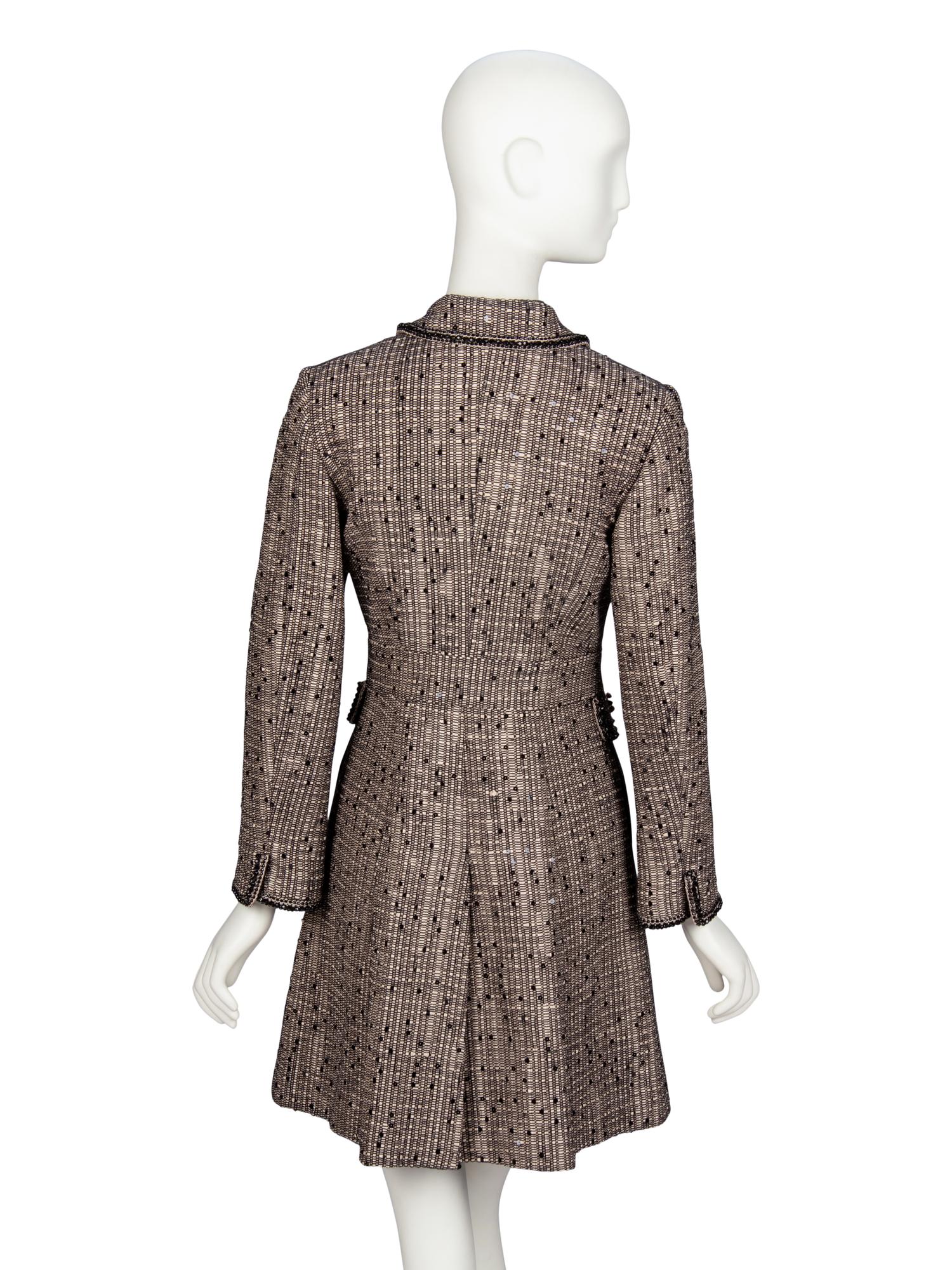 LIBERTINE, EMBROIDERED TWEED COAT