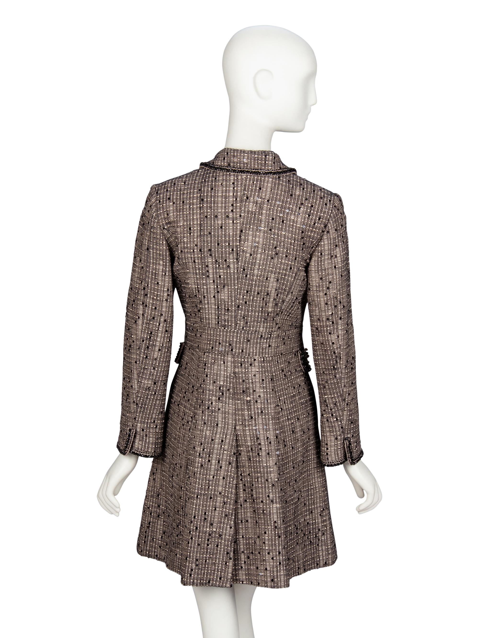 LIBERTINE, EMBROIDERED TWEED COAT