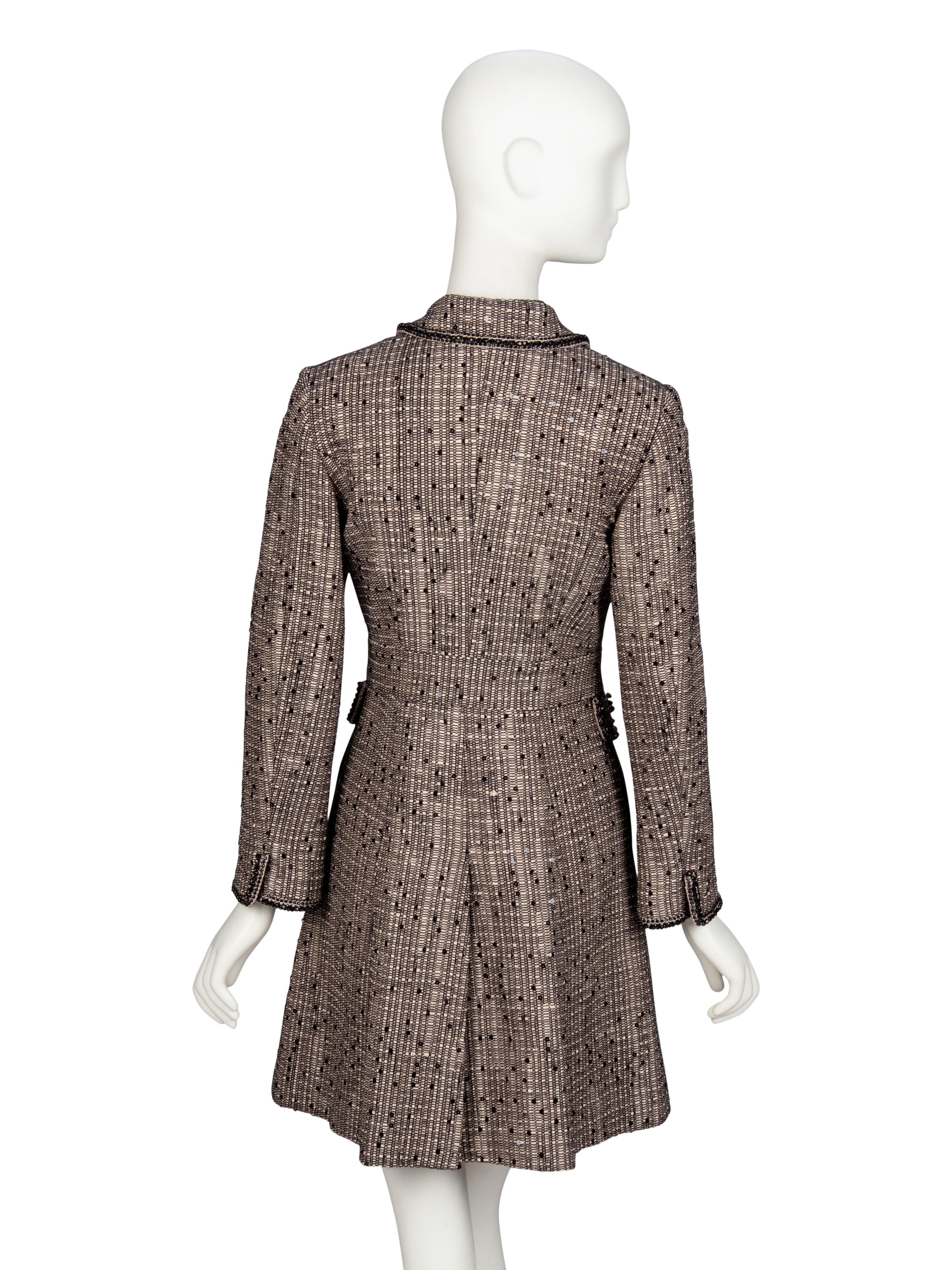 LIBERTINE, EMBROIDERED TWEED COAT