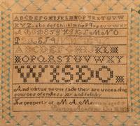 An English Needlework Embroidered Schoolgirl's Sampler
