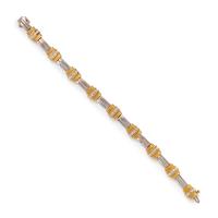 BICOLOR GOLD AND DIAMOND BRACELET