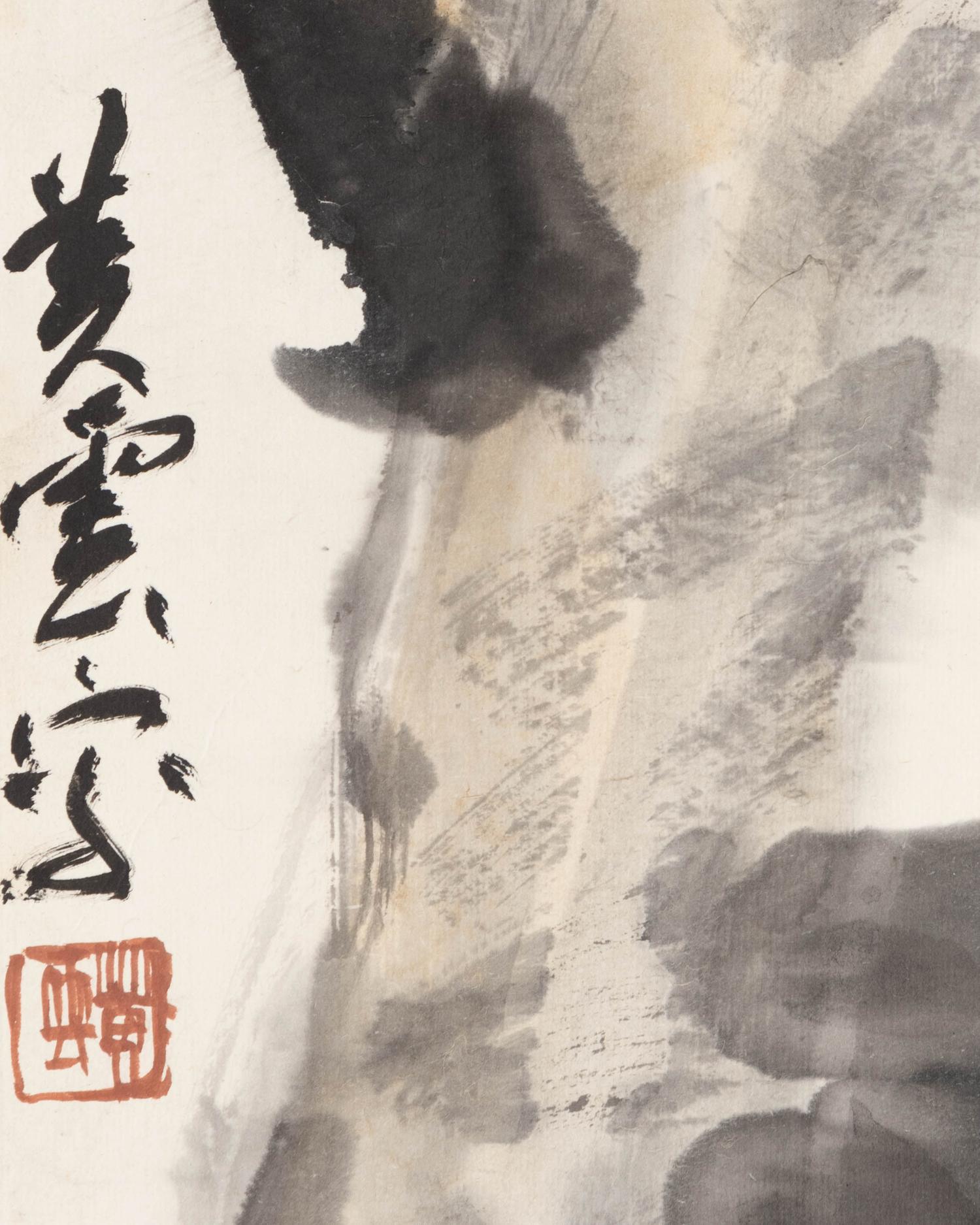 Three Chinese Paintings Scrolls