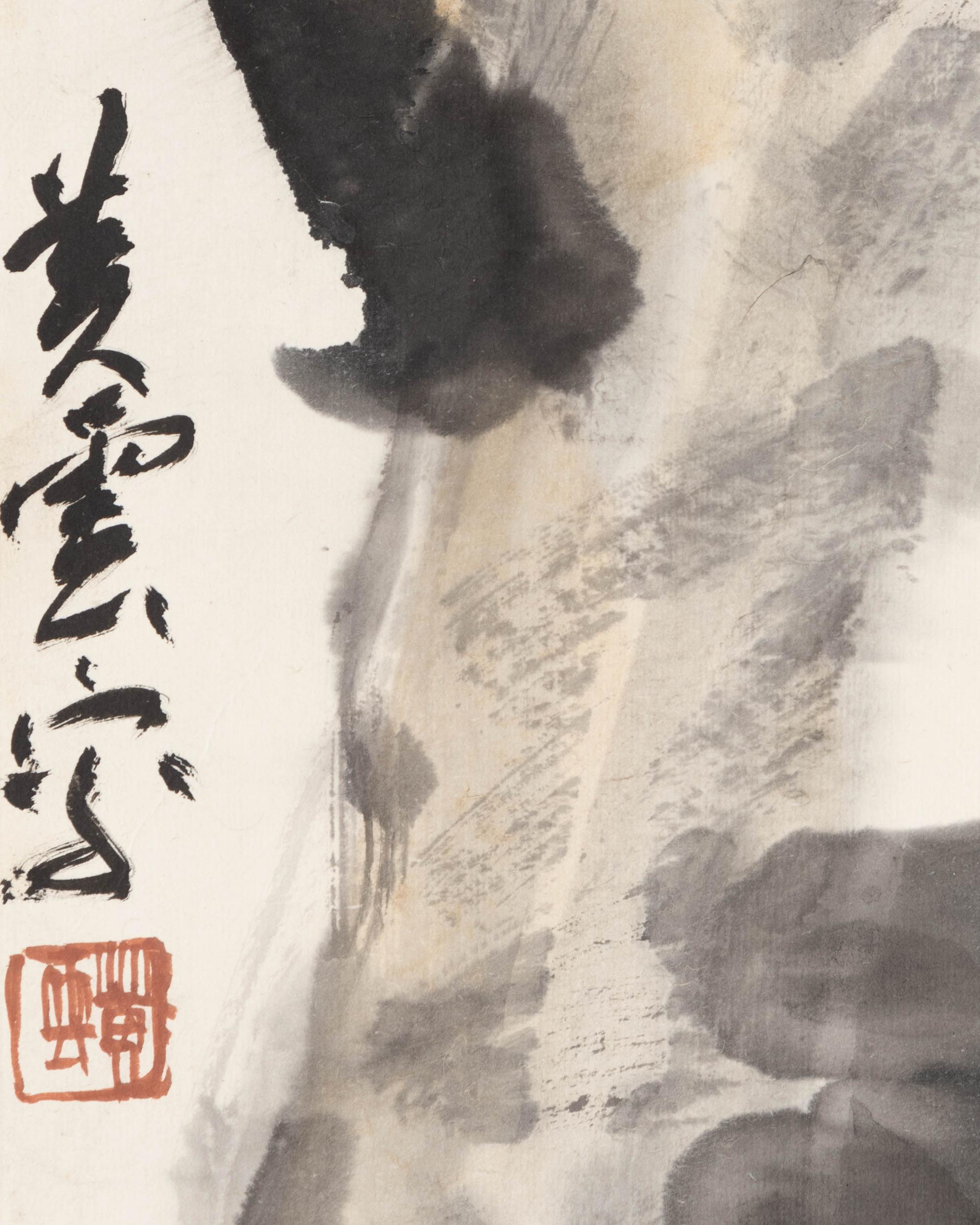 Three Chinese Paintings Scrolls