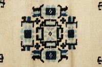 A Chinese Blue and White Wool Runner