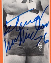A Unique Chicago Bears Legend Steve McMichael Signed Autograph Display with One of a Kind Inscription