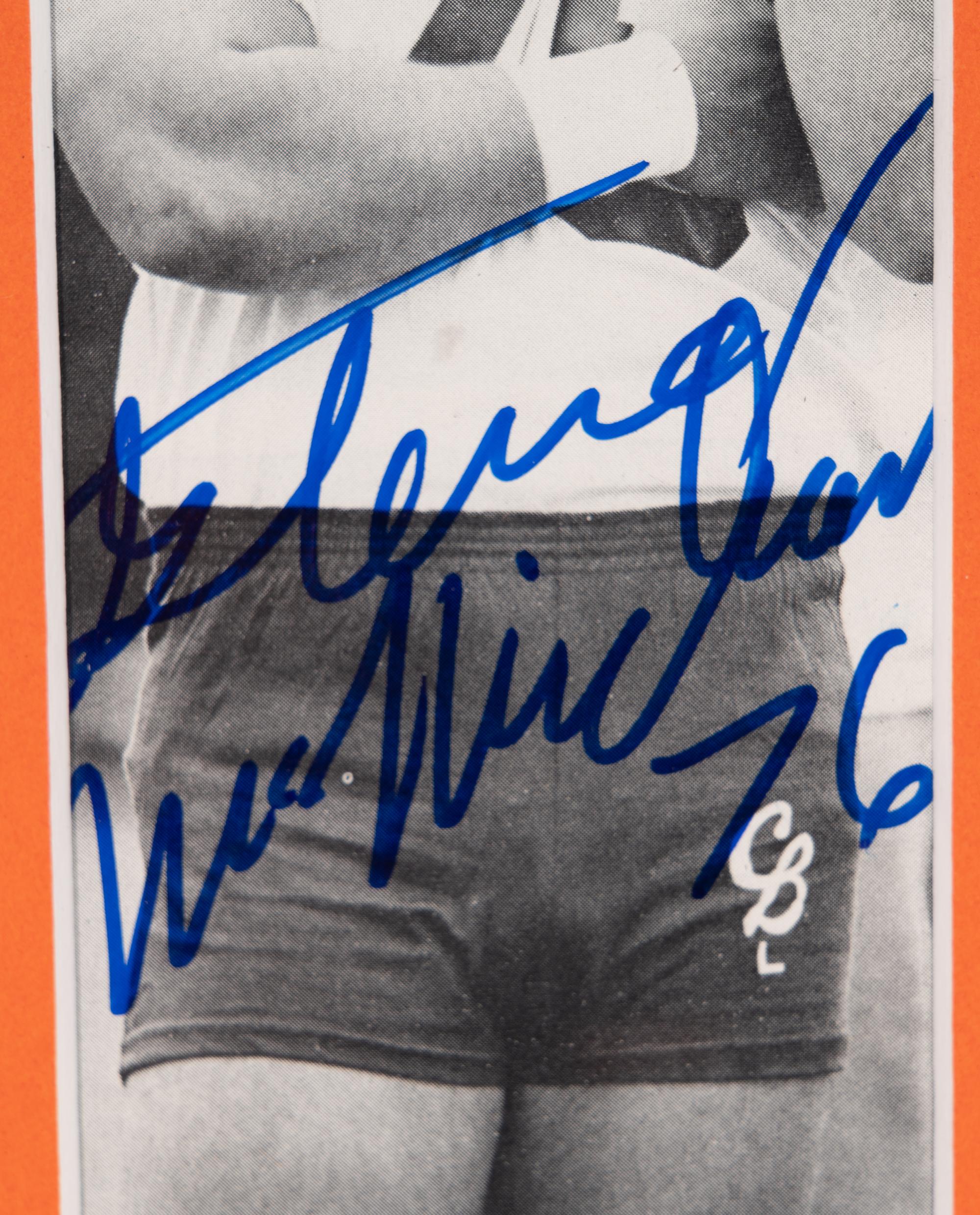 A Unique Chicago Bears Legend Steve McMichael Signed Autograph Display with One of a Kind Inscription