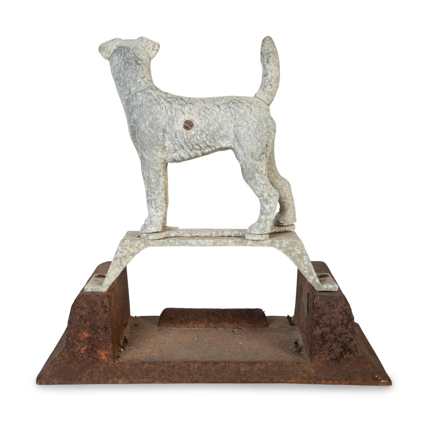 A Cast Iron Dog-Form Boot Scraper