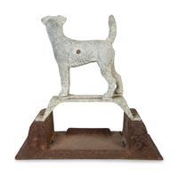A Cast Iron Dog-Form Boot Scraper