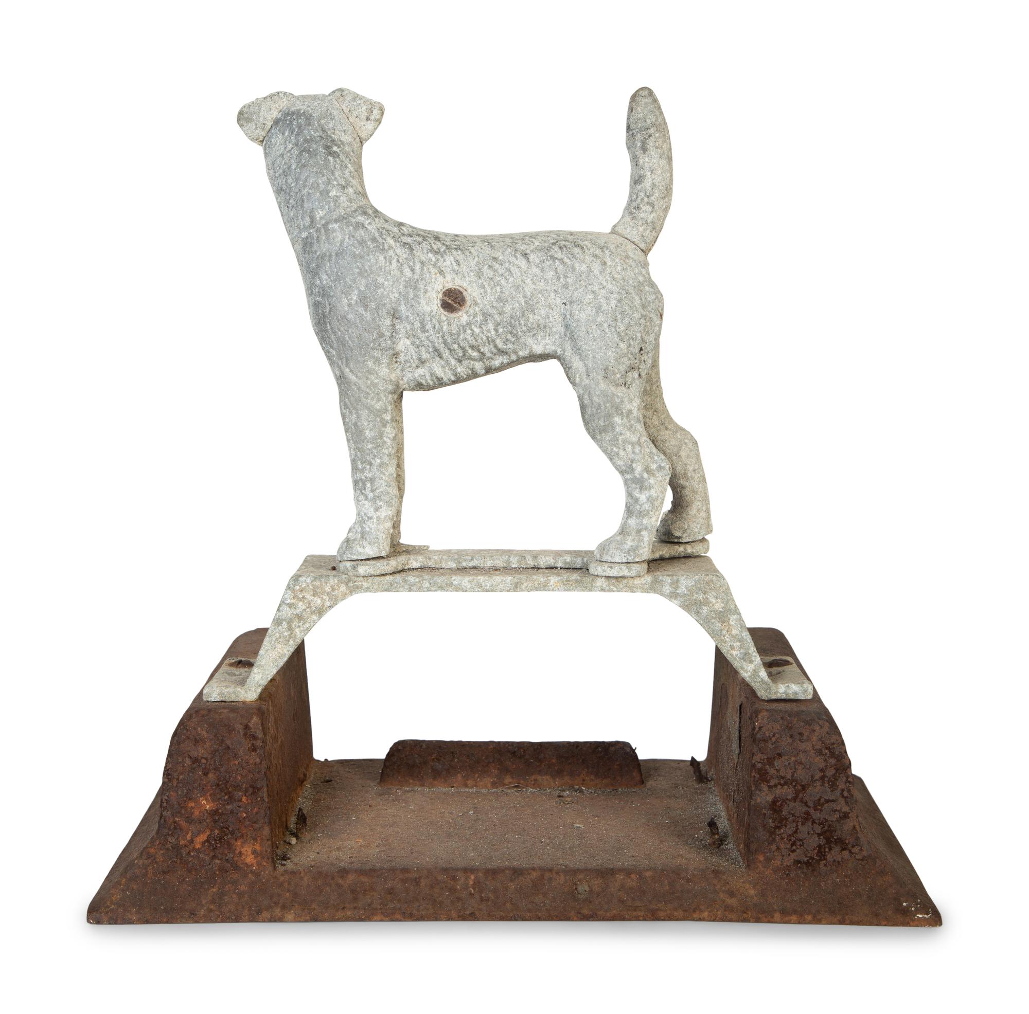 A Cast Iron Dog-Form Boot Scraper