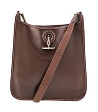 An Hermes Brown Leather Vespa, 11" x 11" x 2".