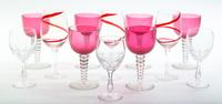 A Collection of Glass Stemware Height of tallest 8 3/4 inches.
