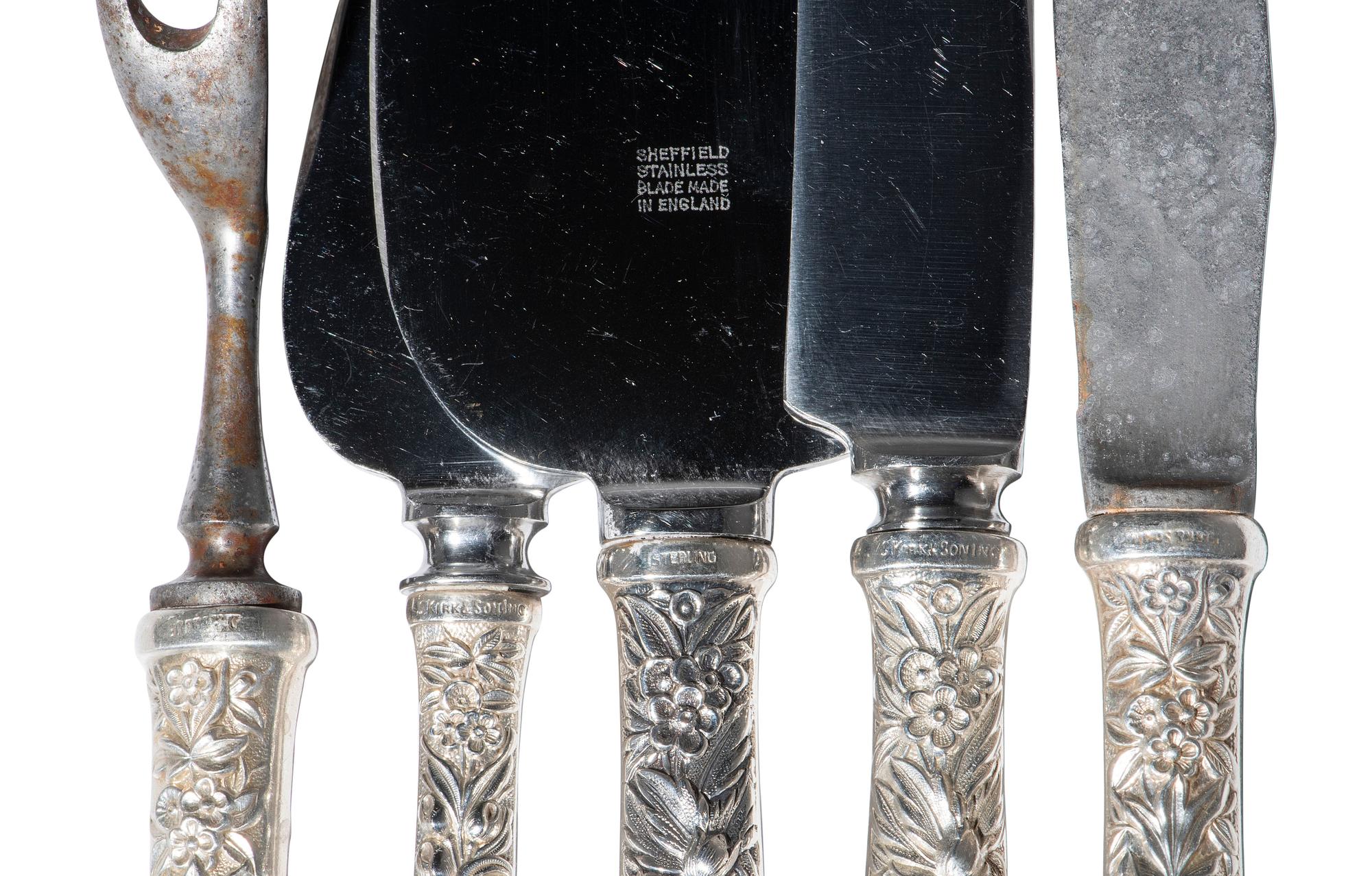 A Pair of Empire Style Gilt and Patinated Bronze Chenets
