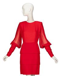 Galanos, Chiffon Cocktail Dress