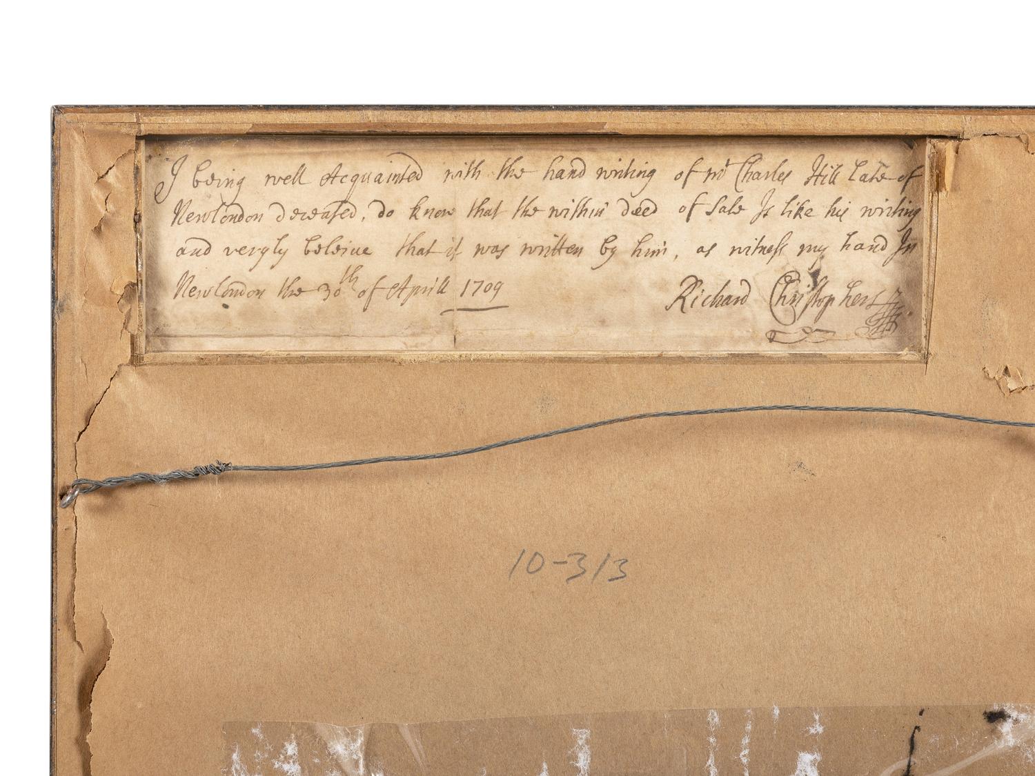 [CONNECTICUT]. Land deed for New London, Connecticut, 12 May 1683.