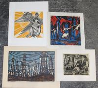 A Group of 20th Century Prints by Various Artists various sizes