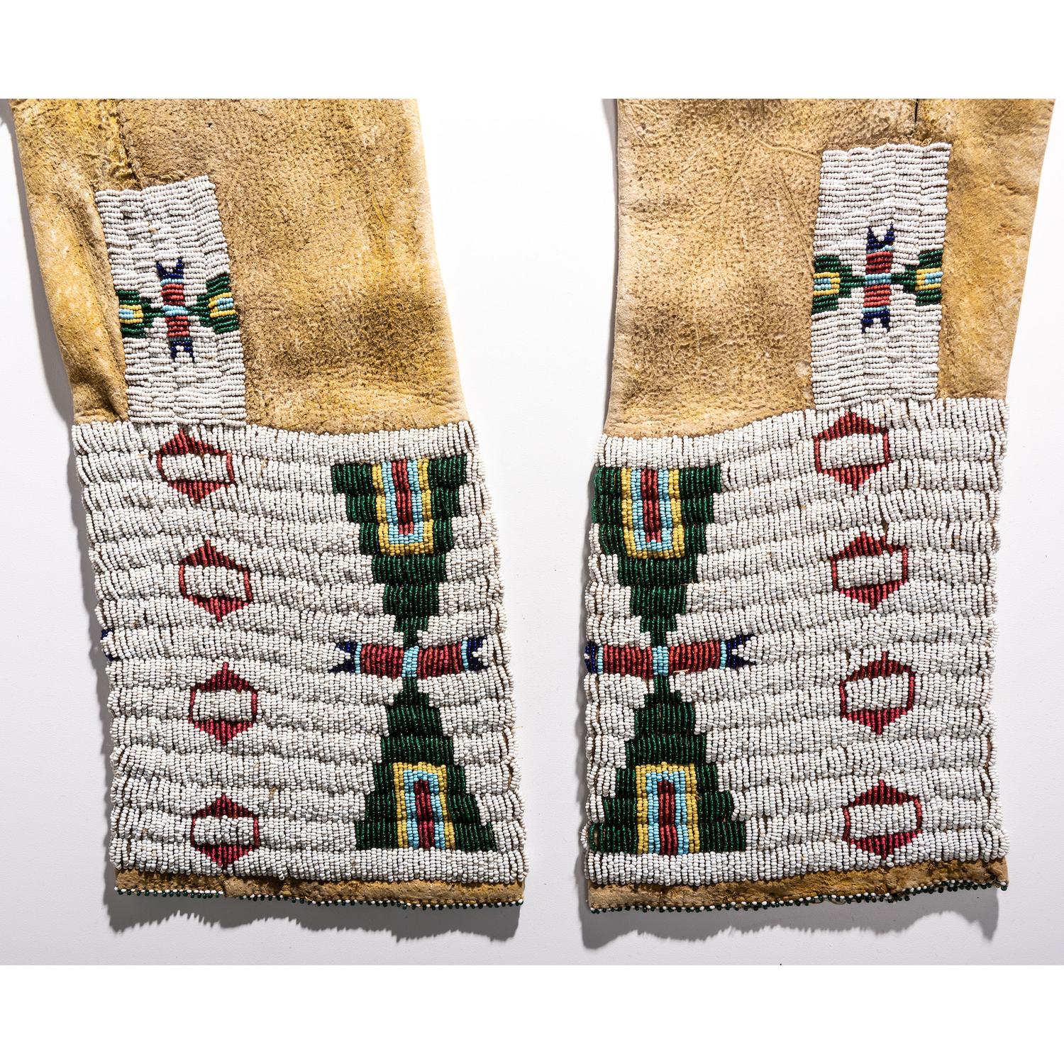 Plains Beaded Hide Leggings