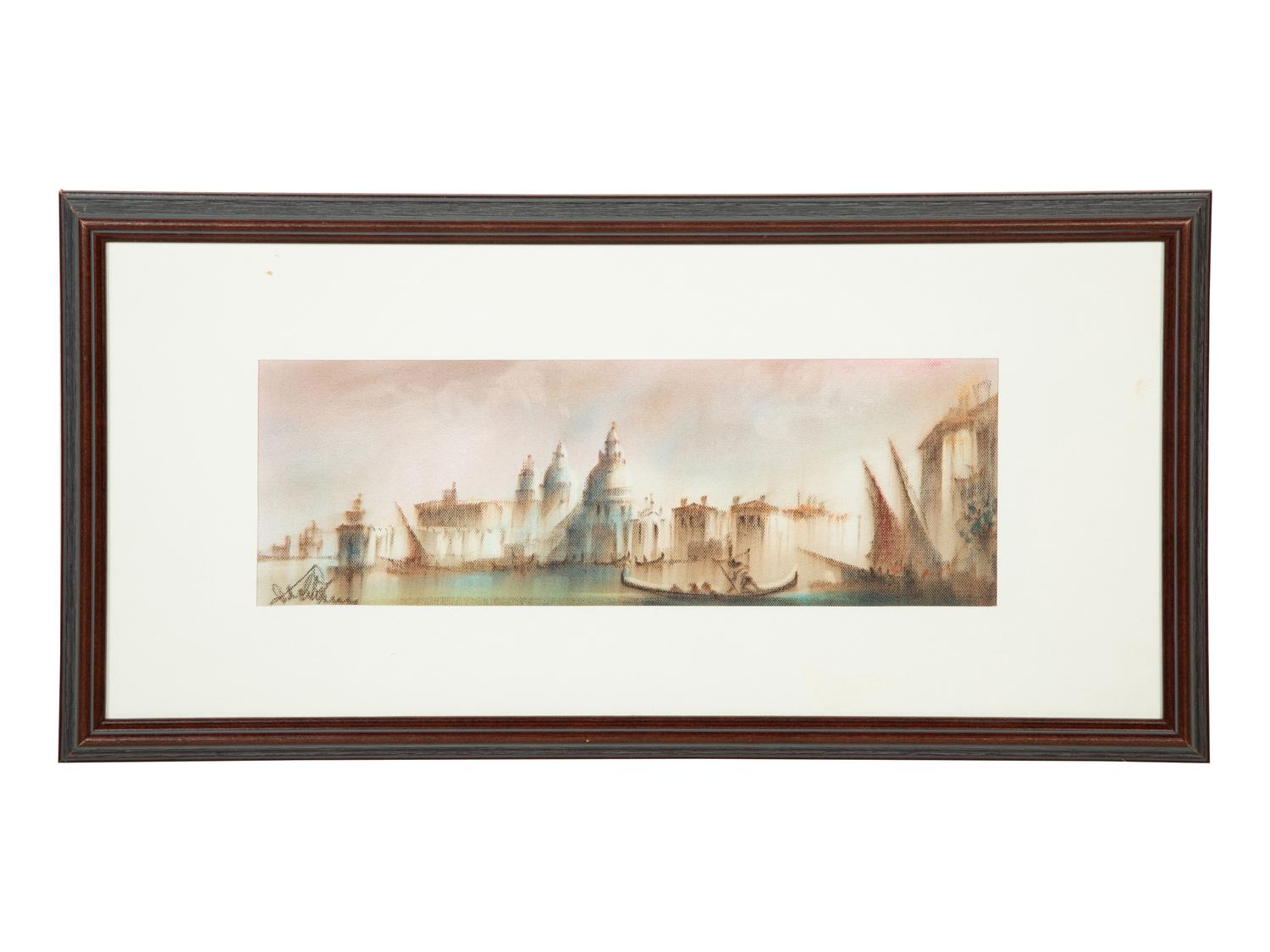 Venetian Harbor, 1920 , together with a work by an unknown artist