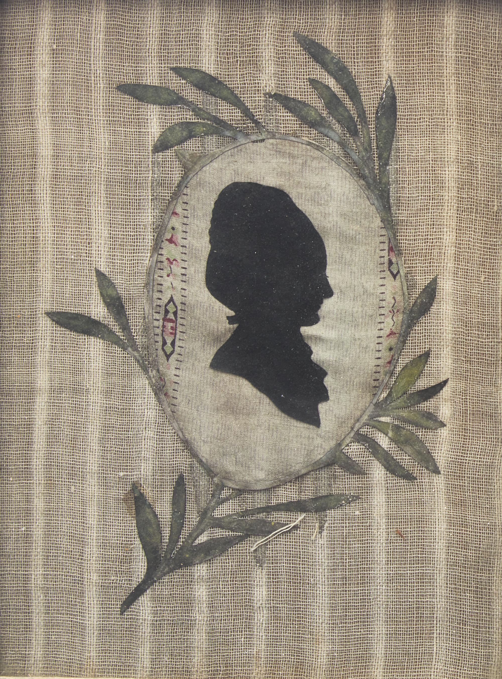 Anglo-Continental School 18th Century, Two Silhouette Profile Portraits: A Lady and Gentleman