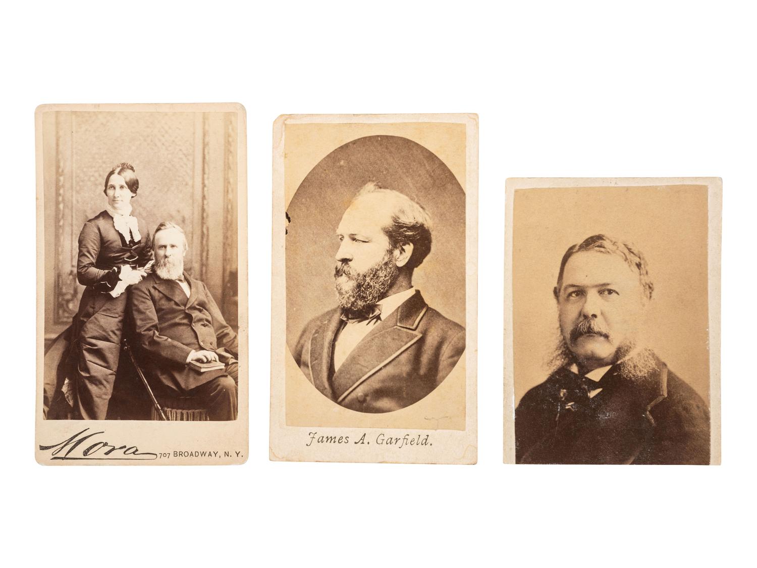 [POLITICS]. 21 CDVs of US presidents incl. from life portraits of HAYES, GARFIELD, and ARTHUR.