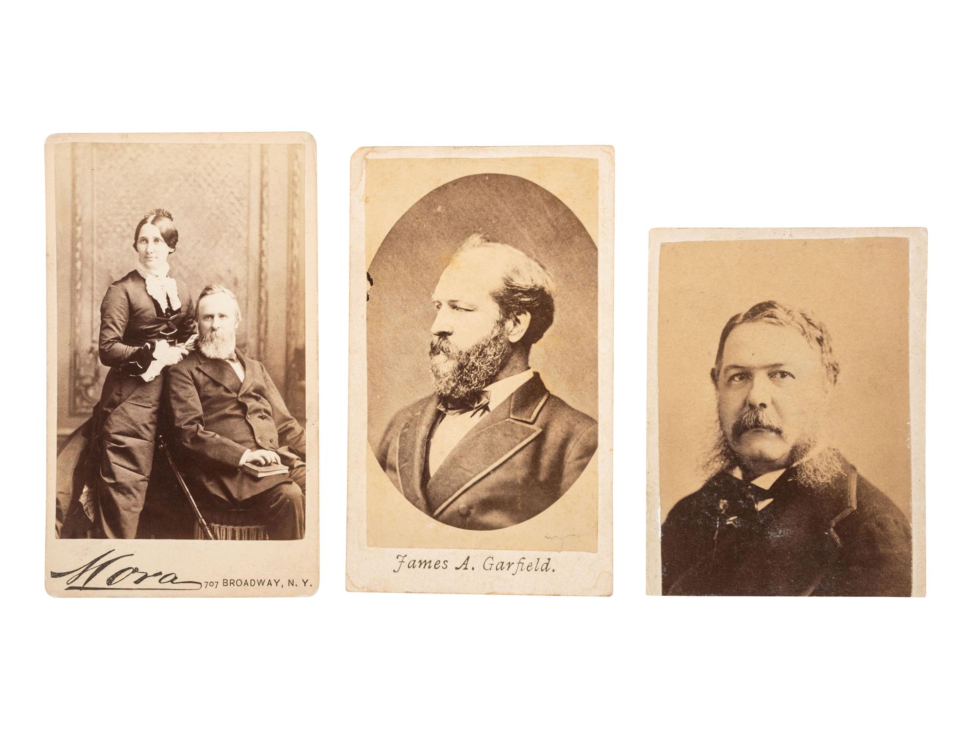 [POLITICS]. 21 CDVs of US presidents incl. from life portraits of HAYES, GARFIELD, and ARTHUR.