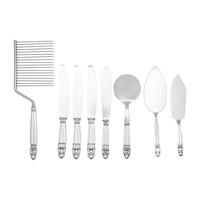 A Group of Georg Jensen Acorn Silver Flatware Articles