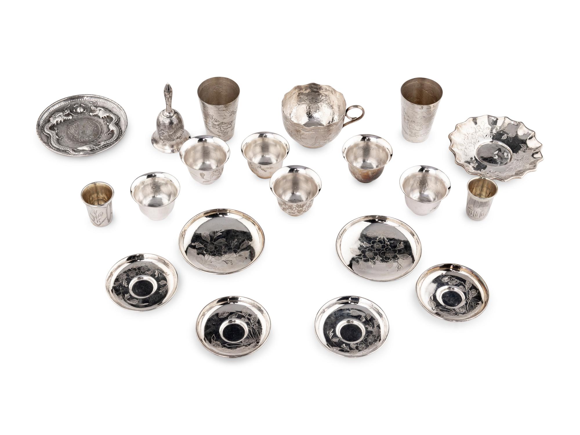 20 Chinese Export Silver Wares