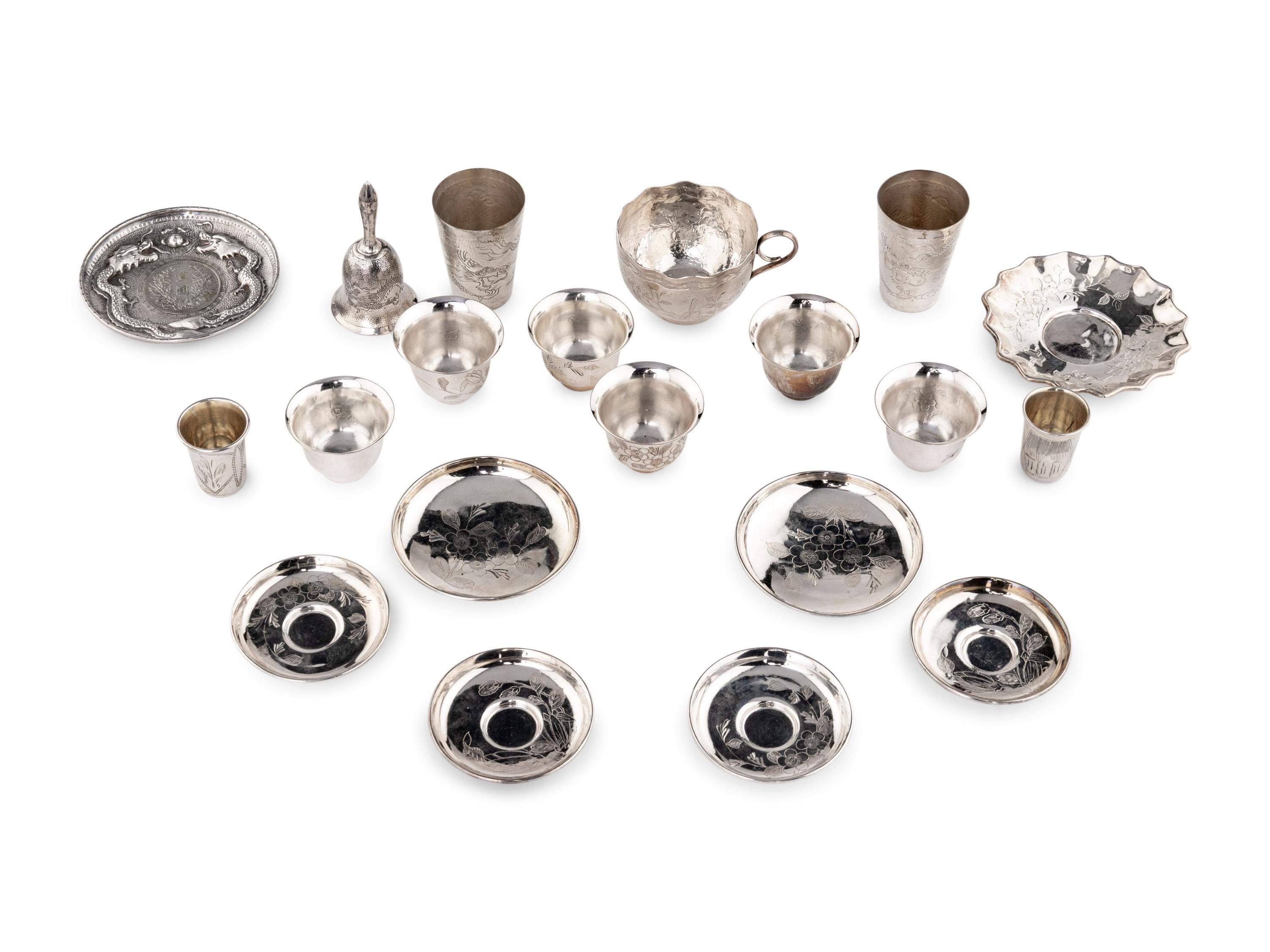 20 Chinese Export Silver Wares