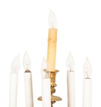 A Pair of Empire Style Six-Light Bronze Urn-form Candelabra